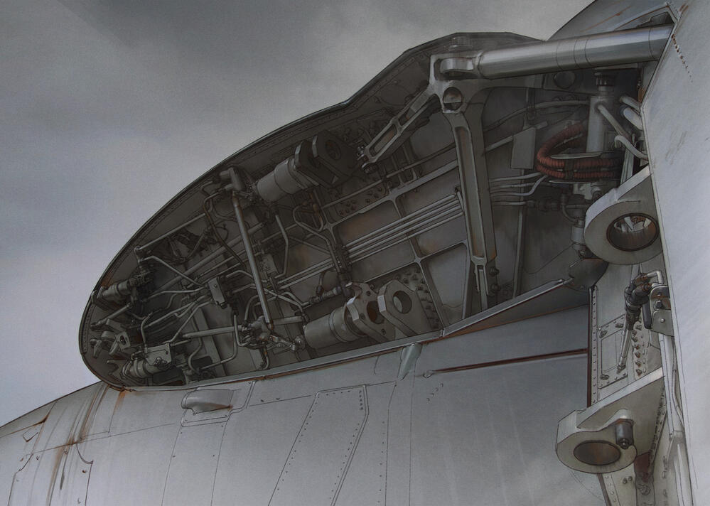 Plane armpit (C-2 Greyhound)